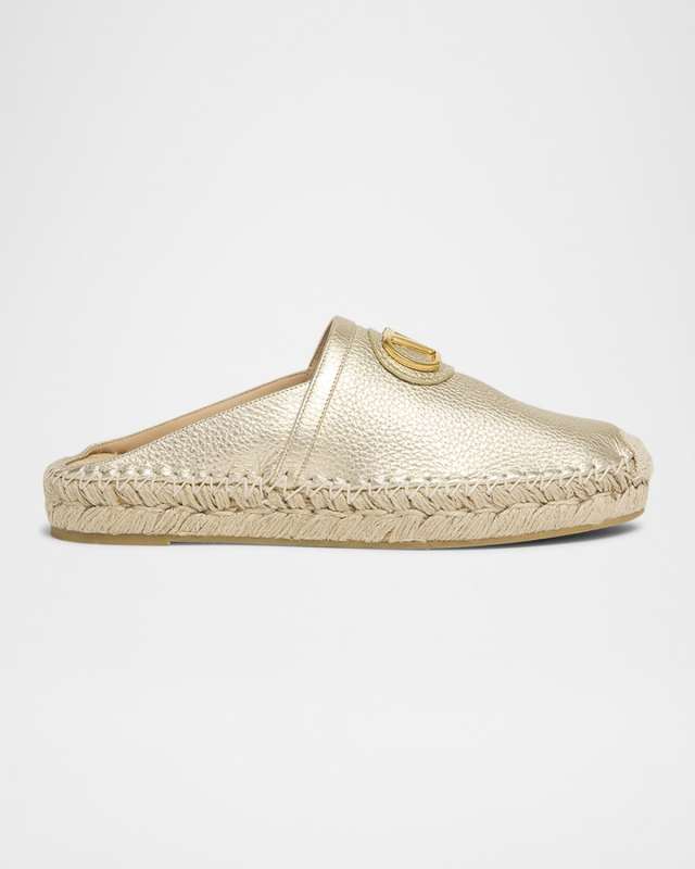 VLogo Metallic Medallion Espadrille Mules